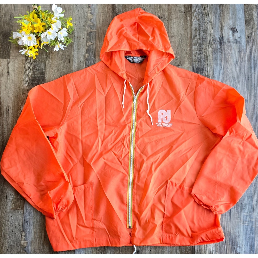 Vintage P.J Paul Jones Whiskey Distilling‎ Co Retro 70s Four Roses Windbreaker L